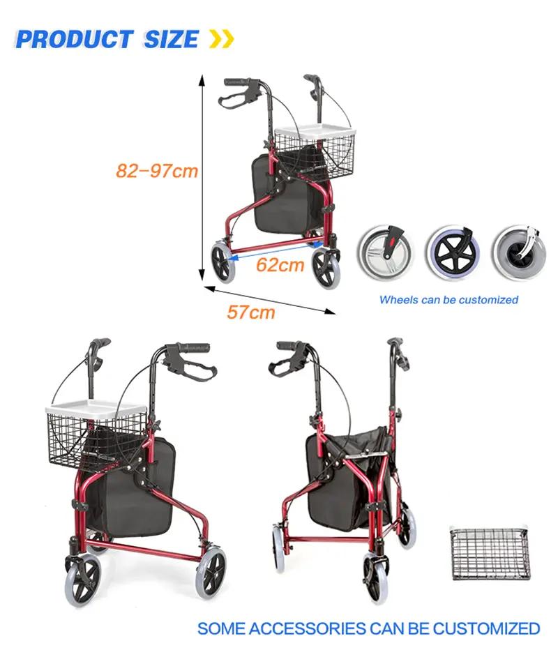 Three Wheel Rollator Walker